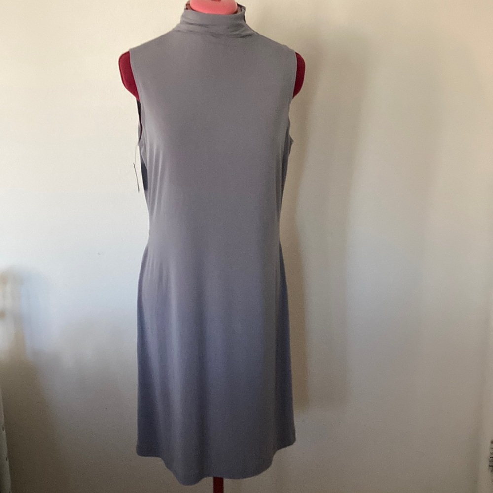 Francisco Costa for Calvin Klein gray sleeveless dress 95% polyester 5% spandex